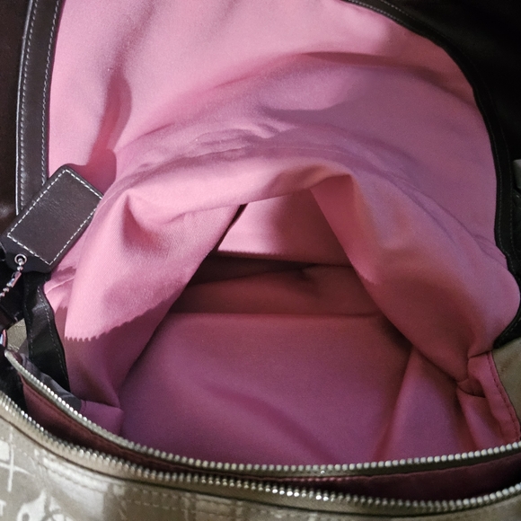 NWOT Coach Brown Satin Horse & Carriage Shoulder Bag - Picture 4 of 4